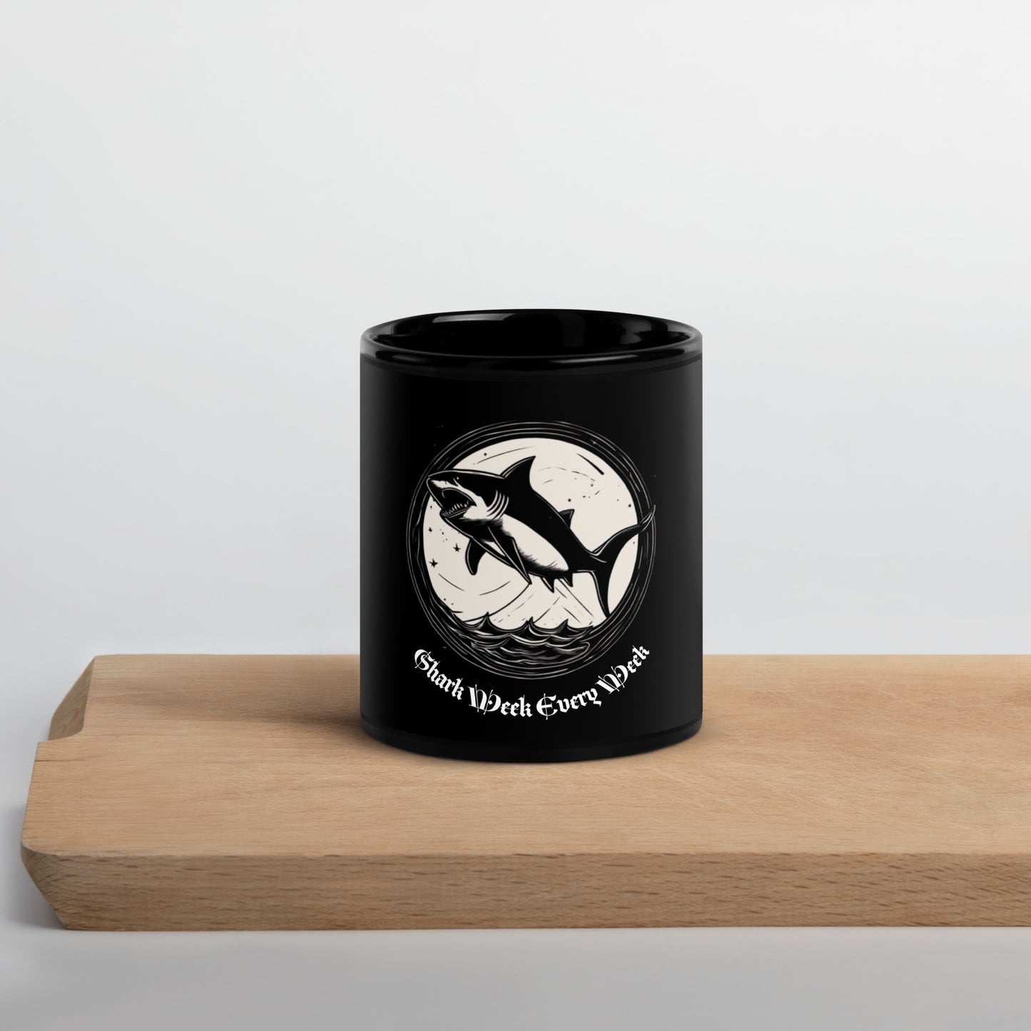 Black Glossy Shark Week Mug
